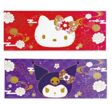 도쿄 국립 박물관 대오쿠전 손수건 키티&쿠로미 세트