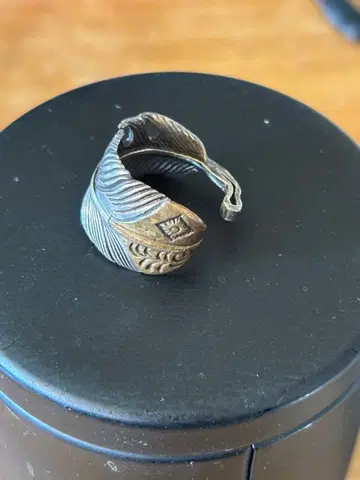 선금 페더링 실버 골드 반지 남성 액세서리 깃털 모티브