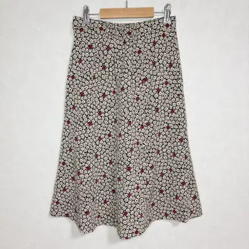 레트로 꽃무늬 롱 플레어 스커트 미니 꽃무늬 고급 페미닌 쇼와 a1720