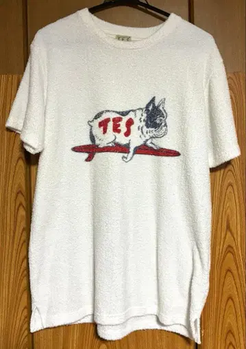 기간 한정 가격 인하 중 TES 프렌치 불독 파일 원단 T셔츠 L 사이즈