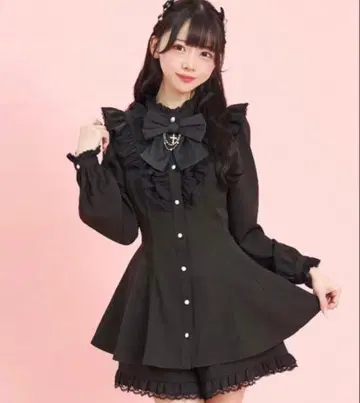 시크릿 허니 액세서리 리본 레이스 프릴 셋업