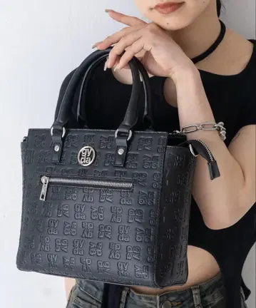 GYDA 2WAY 핸드백 GY-B304 서클 메탈 블랙