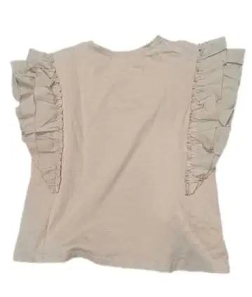URBAN RESEARCH 프릴 소매 티셔츠 베이지 Free