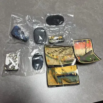 우타가와 히로시게 입체 조립식 그림 가챠 3종 세트