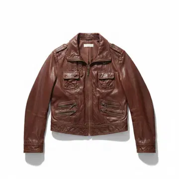 새상품급 MIA CARNA 니치와 양가죽 램 가죽 라이더 자켓 브라운