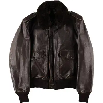 schott G-1 가죽 자켓 브라운 46