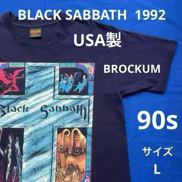 90s USA제 블랙 사바스 블로컴 티셔츠 오지 오스본