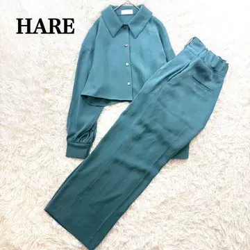 HARE TOROMI 돌먼 숏 셔츠 셋업 드레이프감 숏 셔츠