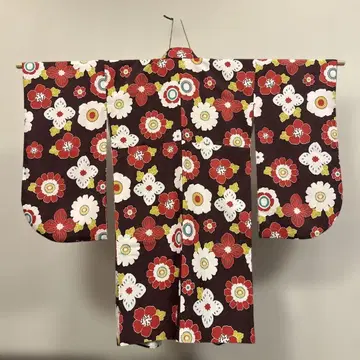 졸업식 하카마용 니샤쿠소매 화학 섬유 코소데 단품