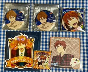 Free! 모모타로 킷사 이와사메 캔뱃지 코스터 스티커 카페