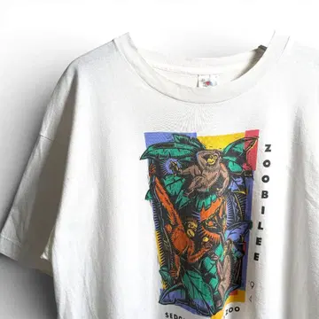 구제 의류 90s 아트 USA 빈티지 T셔츠 애니멀 A05