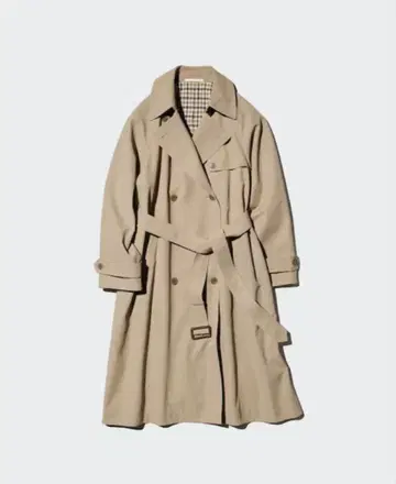 UNIQLO 릴랙스핏 트렌치코트 안감 체크