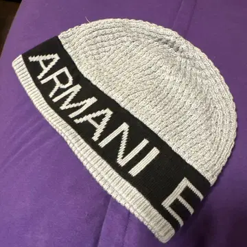 ARMANI EXCHANGE 니트 모자 그레이/블랙