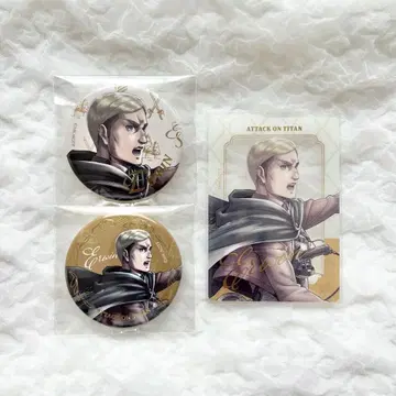 진격의 거인 엘빈 Anique 기마 캔뱃지 클리어 카드