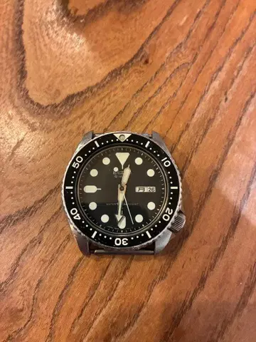 세이코 다이버 워치 블랙 7548-7000 정크