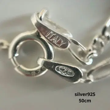 새상품 이탈리아제 실버925 피가로 목걸이 50cm