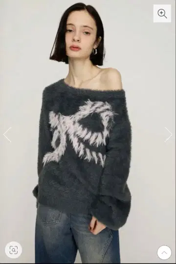 SLY 2way 숄더 리본 니트탑 새상품 Free 사이즈