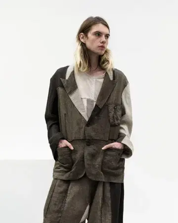 ZIGGY CHEN 23SS PATCHWORK 2B BLAZER