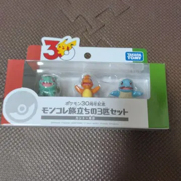 [미개봉 새상품] 포켓몬 30주년 몬코레 출발의 3마리 세트 관동지방