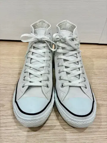 Converse 27.0cm 올스타 가죽 화이트 하이컷