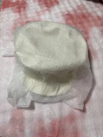 화이트 헌팅 캡 모자 리본 포함