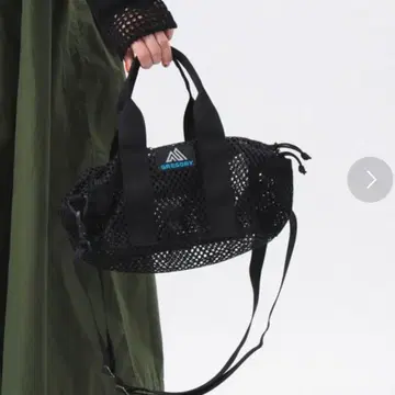 GREGORY 메쉬 숄더백 블랙