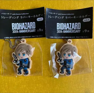 바이오하자드 캡콤 스토어 한정판 러버 키링 레온 2개 세트