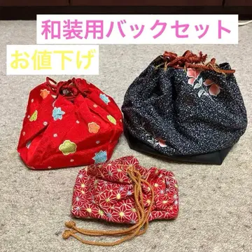 할인 가능한 일본 의류용 복조리형 가방 3개 세트