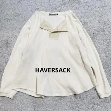 하버색 HAVERSACK 와플 티셔츠 헨리넥 M