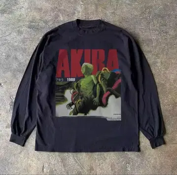 AKIRA 롱 슬리브 T셔츠 백 프린트 블랙 3XL