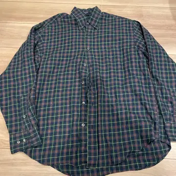 노티카 체크 무늬 긴팔 플란넬 셔츠