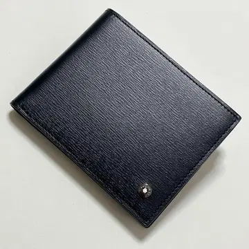 미사용 몽블랑 가죽 접이식 지갑 마이스터슈튁 화이트 스타