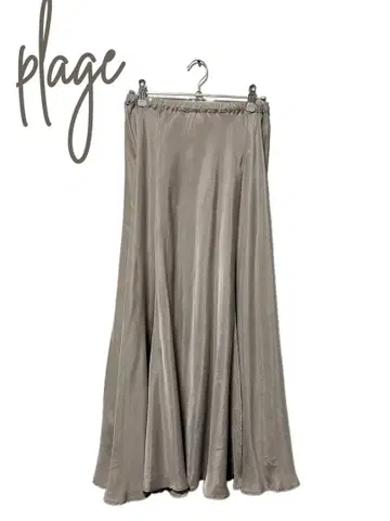 [ Plage ] 큐프라 슬릿 롱 스커트 34 그레이지 일본제