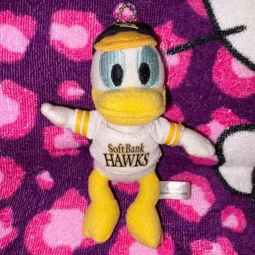 디즈니 후쿠오카 소프트뱅크 호크스 콜라보 도널드 덕 봉제 인형 마스코트