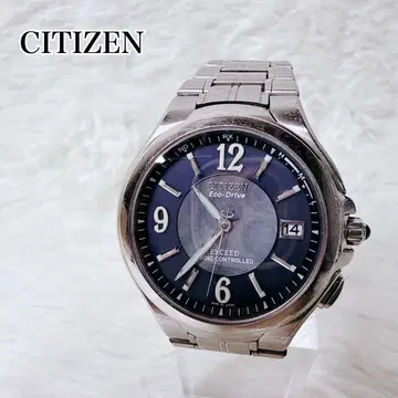 CITIZEN EXCEED 에코드라이브 고급 검은 나비 조개 경량 티타늄