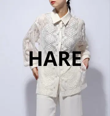 HARE 하레 크로셰 레이스 셔츠 (아이보리 08)