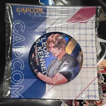 바이오하자드 홀로그램 캔뱃지 레온 캡콤 스토어 미타 치세