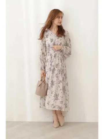 PROPORTION BODY DRESSING 플리츠 플라워 원피스