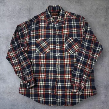 Montgomery Ward 플란넬 셔츠 L 80s 체크 셔츠