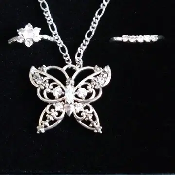 ANNA SUI 안나수이 목걸이 반지 실버925 버터플라이 나비