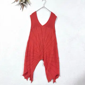 클레어 컨셉 슬리브리스 린넨 변형 니트 시스루 편직 개성파 M