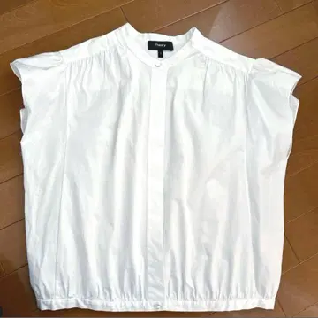 theory 벌룬 블라우스 화이트