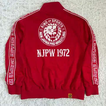 신일본 프로레슬링 저지 트랙 재킷 빨간색 영 라이온