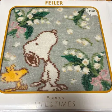 FEILER 스누피 퓨르 뮤게 콜라보 손수건 테두리 핑크 한큐 한정판