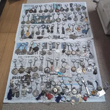 전국 지역별 키링 90개 이상 묶음 판매 쇼와 레트로 기념품 지도 성