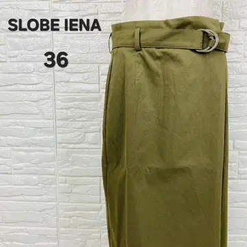 SLOBE IENA 솔베이에나 벨트 타이츠 스커트 36 올리브