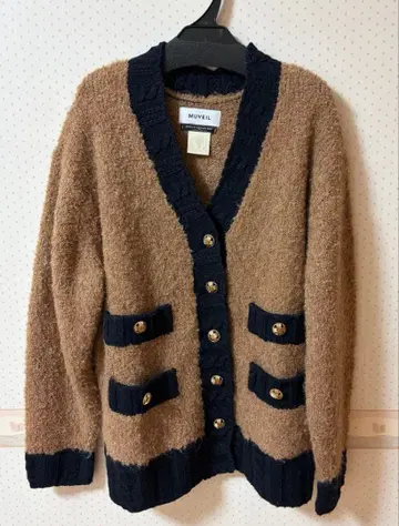 MUVEIL 고양이 자수 가운 사이즈 36