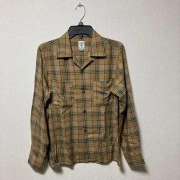 South2 West8 체크 무늬 긴팔 셔츠 XS