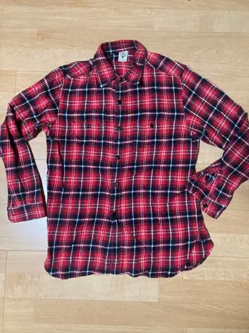 south2 west8 플란넬 셔츠 빨간색 계열