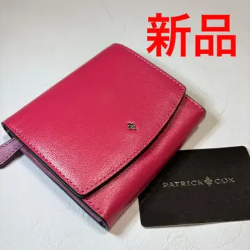새상품 패트릭 콕스 접이식 지갑 핑크 컴팩트 가죽 지갑